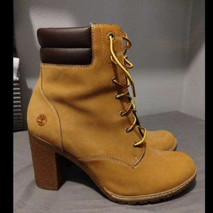 Timberland Womens Tillston Wheat Nubuck Fashion Boots